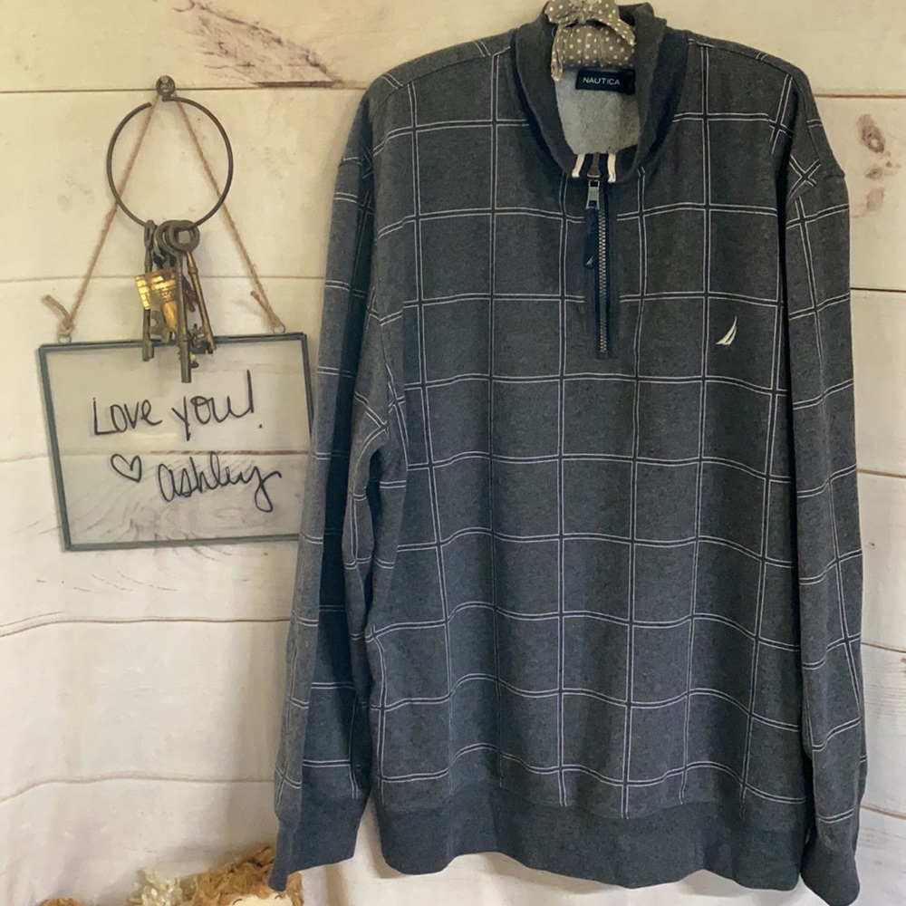 Nautica; Gray; Pullover; ZIP Up